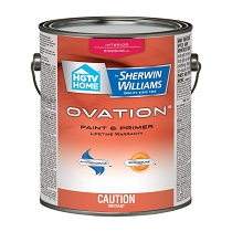 Can of Sherwin Williams interior eggshell paint